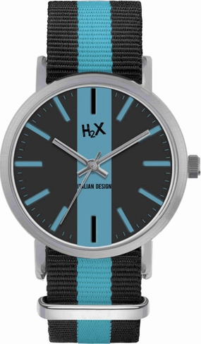 H2X Tidy 39mm Nero-Azzurro Unisex cod. P-FA415XL3