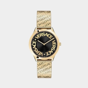 Halo Women Quartz Black Dial Analog Stainless Steel Watch VE2O00522