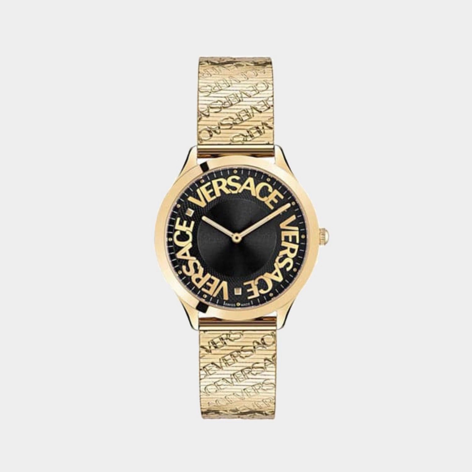 Halo Women Quartz Black Dial Analog Stainless Steel Watch VE2O00522