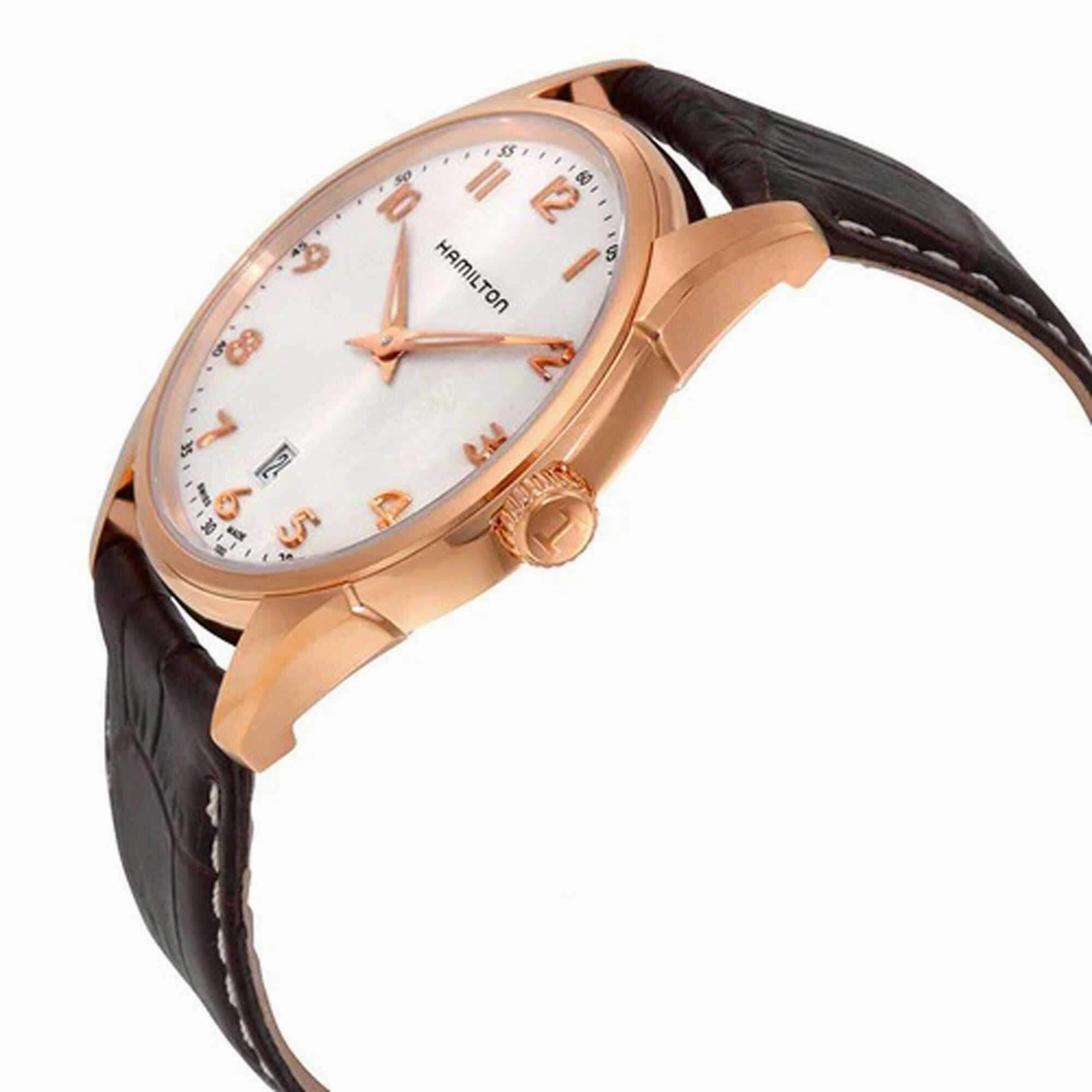 Hamilton Men's Watch - Jazzmaster Thinline Silver Dial Calf Leather Strap | H38541513