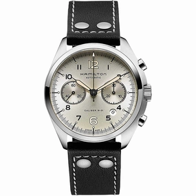 Hamilton Men's Watch Khaki Aviation Pilot Pioneer Chrono Black Strap | H76416755