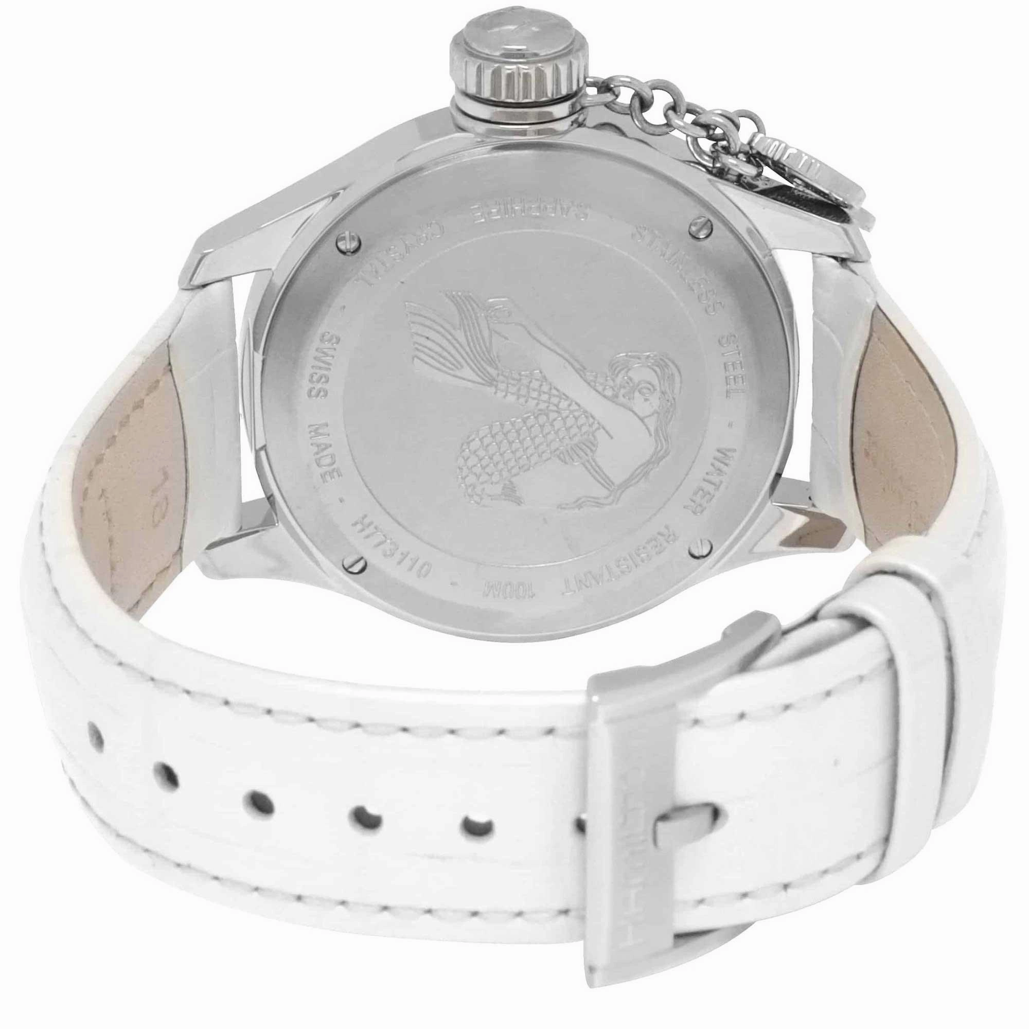 Hamilton Women's Watch - Khaki Navy Seaqueen White Strap Diamond Bezel | H77311615