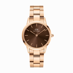 Iconic Link Amber Rose Gold