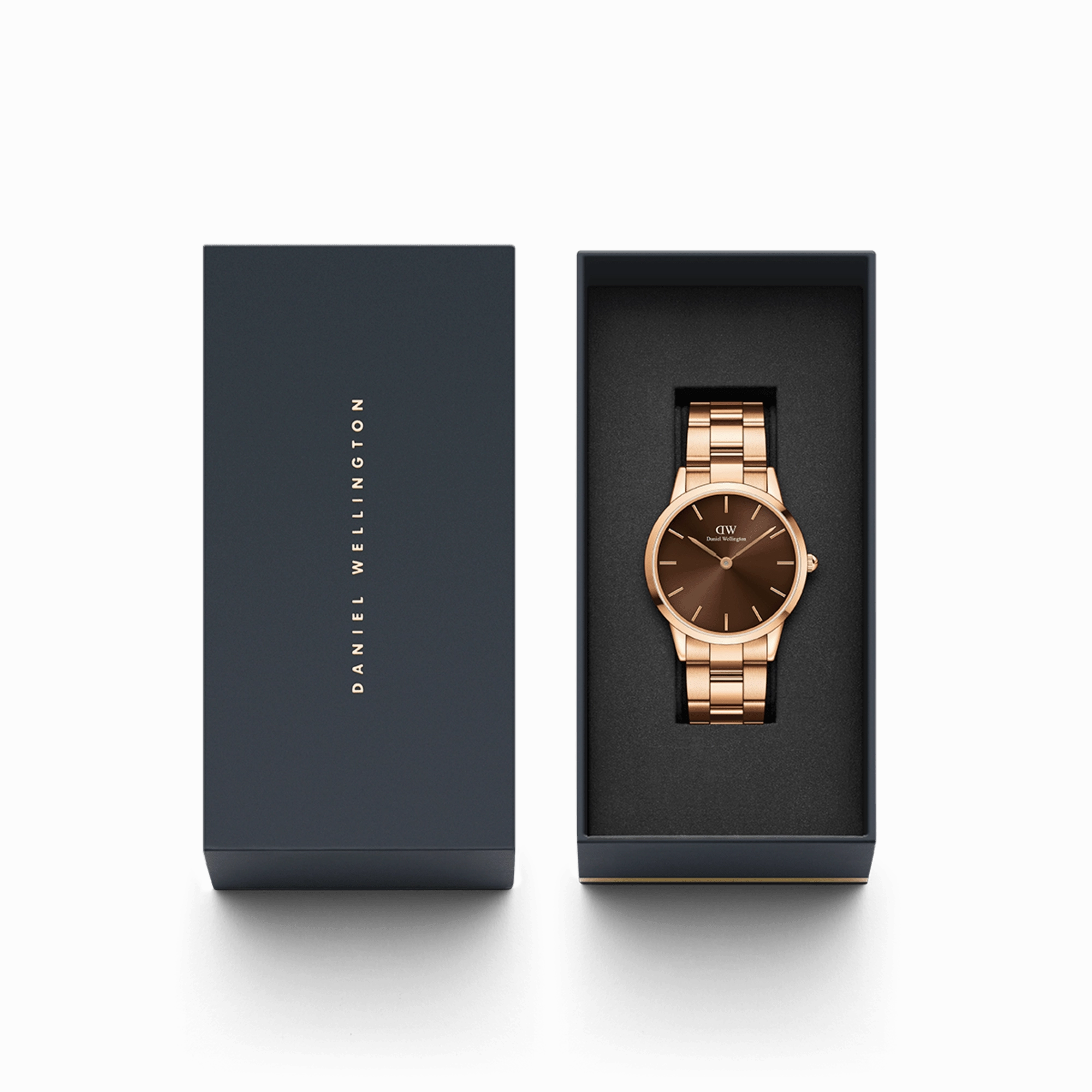 Iconic Link Amber Rose Gold