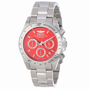 Invicta 14380 Men's Red Dial Stainless Steel Speedway Chronograph