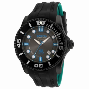Invicta 20207 Men's Grand Diver Charcoal Dial Black & Teal Silicone Strap Automatic Dive Watch