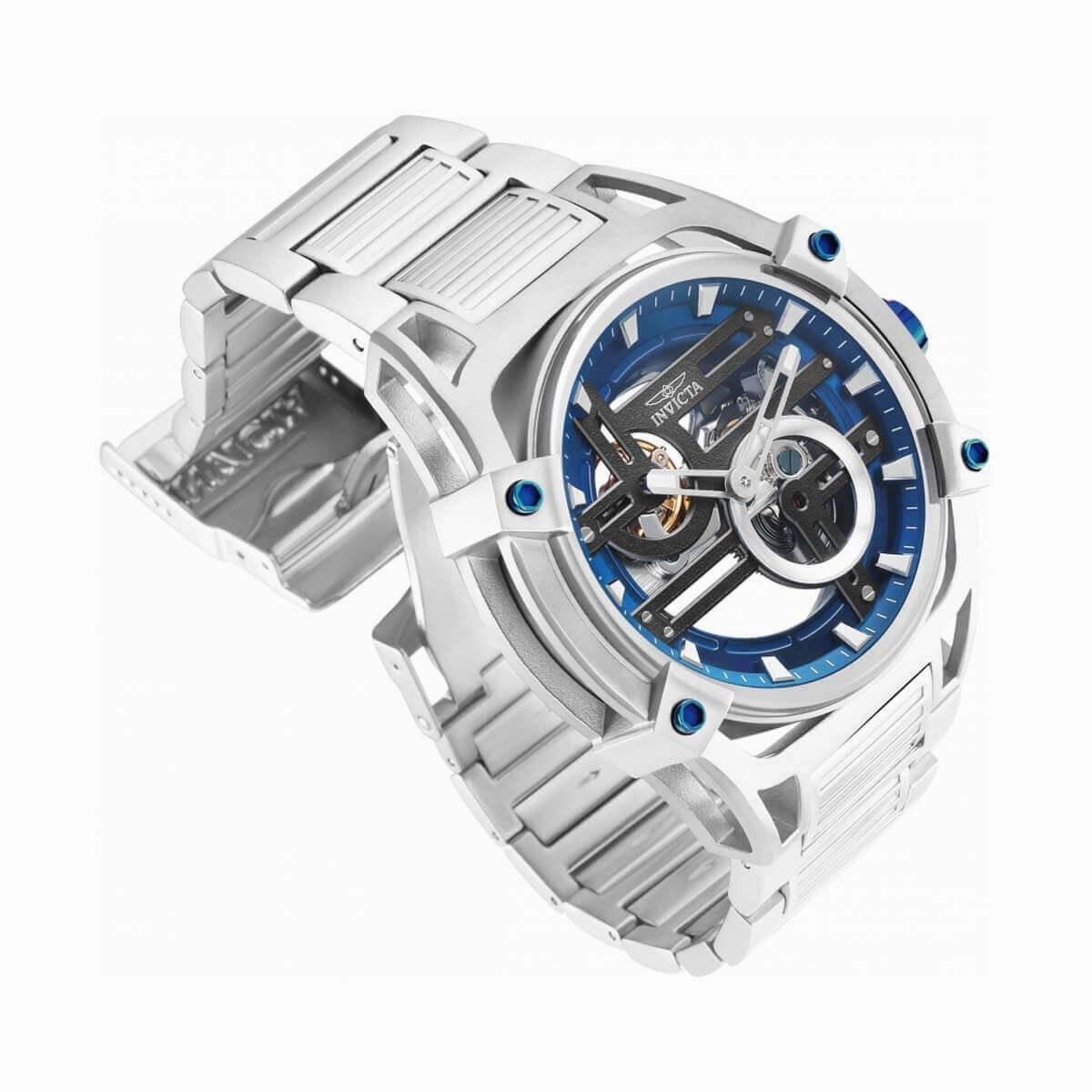 Invicta Men's Automatic Watch - Akula Blue Dial Silver Tone Bracelet | 32361
