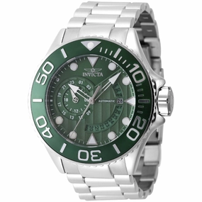 Invicta Men's Automatic Watch - Grand Diver Dark Green Dial Steel Bracelet | J47542