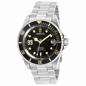 Invicta Men's Automatic Watch - Jason Taylor Black Dial Silver Tone Bracelet | 30198
