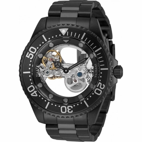 Invicta Men's Automatic Watch - Pro Diver Black SS Bracelet Rotating Bezel | 34452