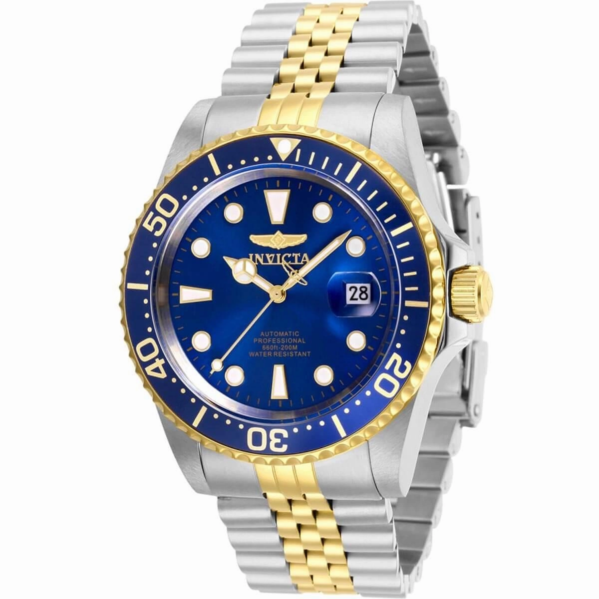 Invicta Men's Automatic Watch - Pro Diver Blue Dial Two Tone Bracelet | 30093