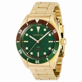 Invicta Men's Automatic Watch - Pro Diver Brown, Green Bezel Bracelet | 40489
