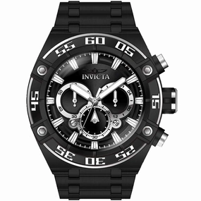 Invicta Men's Chrono Watch - Coalition Forces Black and Silver Dial Bracelet | 37645