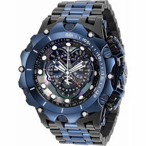 Invicta Men's Chrono Watch - Reserve Venom MOP Dial Black/Dark Blue Bracelet | 31726