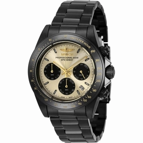 Invicta Men's Chrono Watch - Speedway Quartz Black Stainless Steel Bracelet | 36742