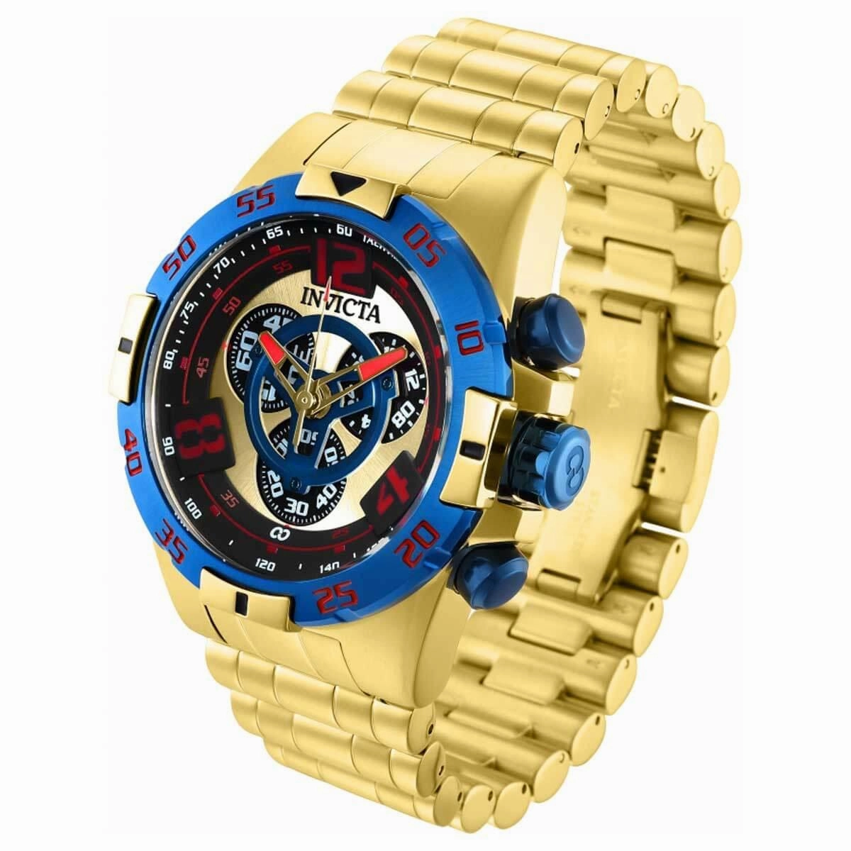 Invicta Men's Chronograph Watch - Corduba Quartz Yellow Gold Steel Bracelet | 34985