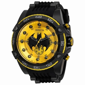 Invicta Men's Chronograph Watch - DC Comics Black and Yellow Bezel Strap | 32699