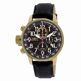 Invicta Men's Chronograph Watch - I Force Lefty Black Dial Leather Band | 1515