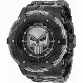 Invicta Men's Chronograph Watch - Marvel Punisher Silver and Black Bracelet | 35165