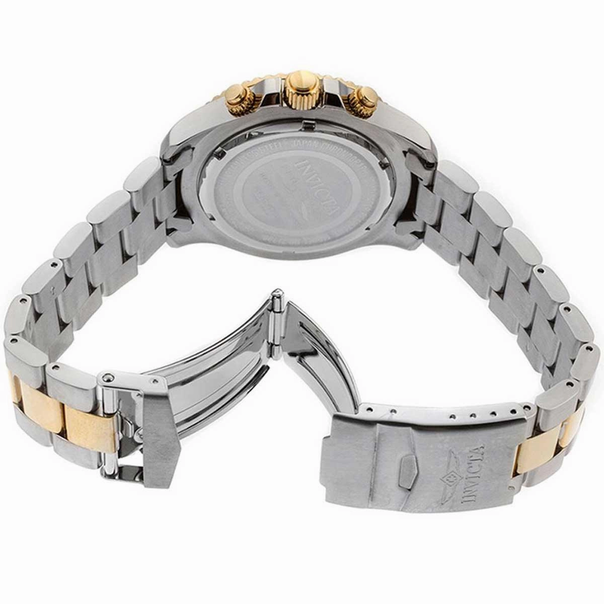 Invicta Men's Chronograph Watch - Pro Diver Gold Tone Dial Two Tone Bracelet | 21790