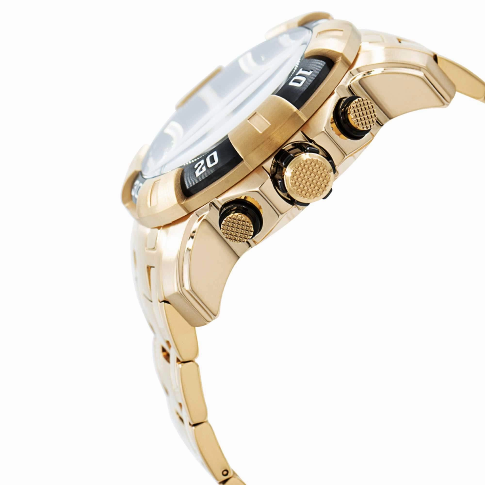 Invicta Men's Chronograph Watch - Pro Diver Scuba Black and Yellow Gold Bezel | 36046