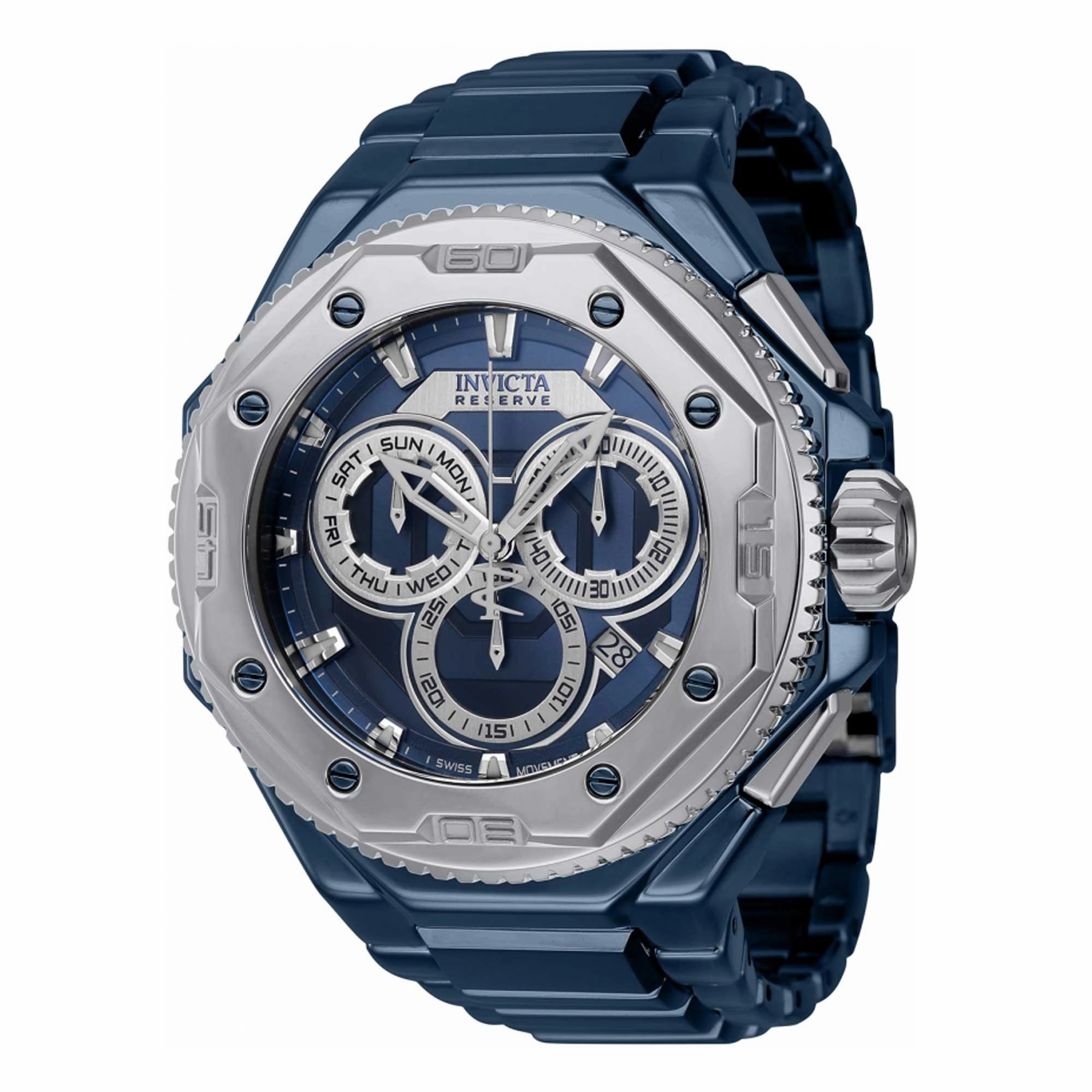Invicta Men's Chronograph Watch - Reserve Pro Diver Dark Blue Steel Bracelet | 40639