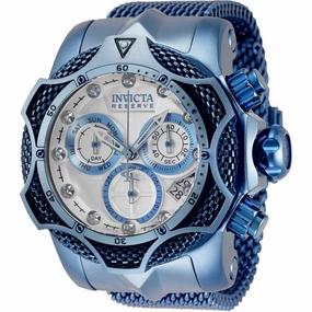 Invicta Men's Chronograph Watch - Reserve Venom Quartz Light Blue Bracelet | 35053