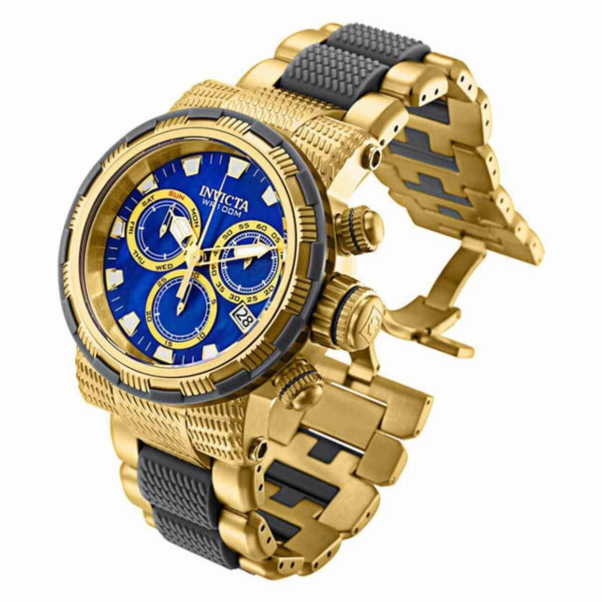 Invicta Men's Chronograph Watch - Specialty Blue MOP Dial Two Tone Bracelet | 31184