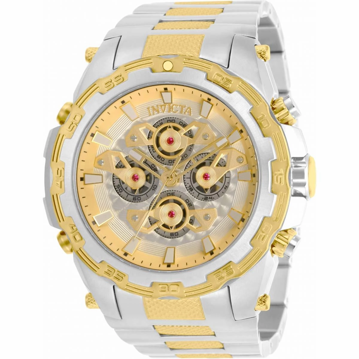 Invicta Men's Chronograph Watch - Specialty Gold and Silver Dial Bracelet | 34228