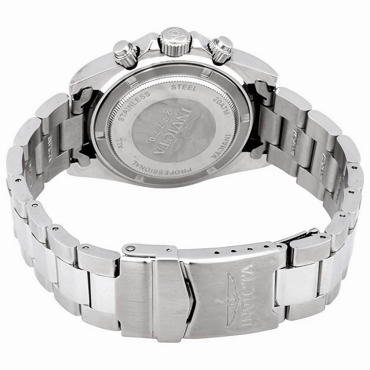 Invicta Men's Chronograph Watch - Speedway Blue Dial Silver Tone Bracelet | 27770