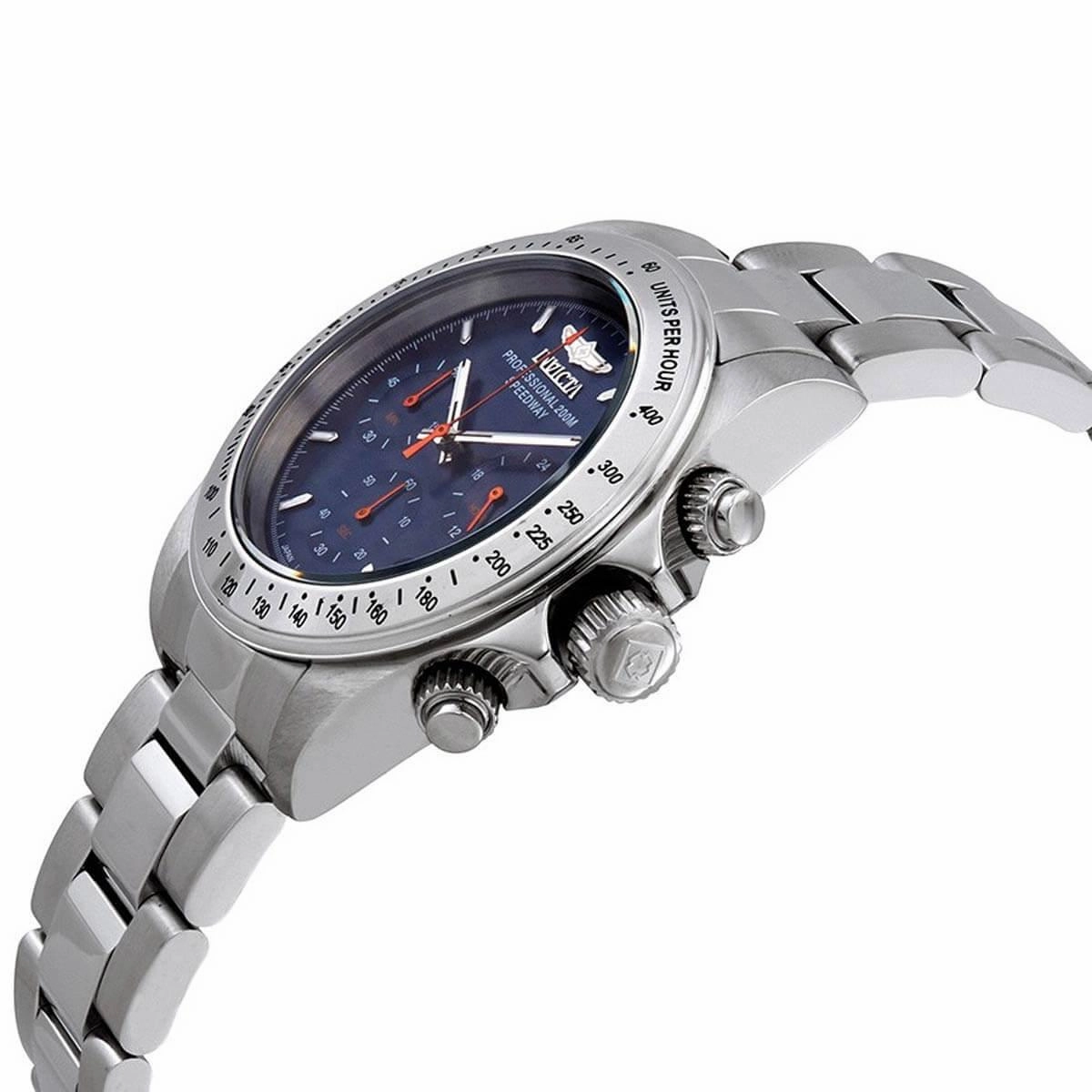 Invicta Men's Chronograph Watch - Speedway Blue Dial Silver Tone Bracelet | 27770