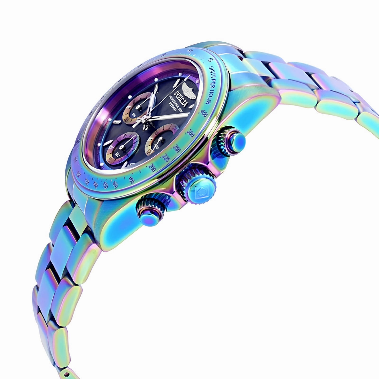 Invicta Men's Chronograph Watch - Speedway MOP Dial Iridescent Steel Dive | 23941