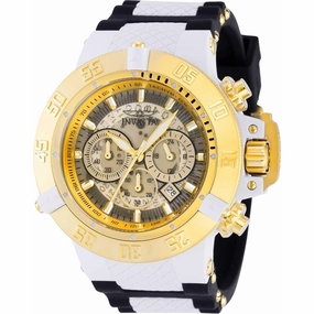 Invicta Men's Chronograph Watch - Subaqua Noma III Black and White Strap | 39003