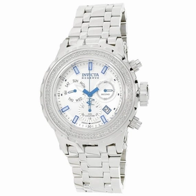 Invicta Men's Diamond Watch - Reserve Chronograph Silver Tone Dial Bracelet | 32797