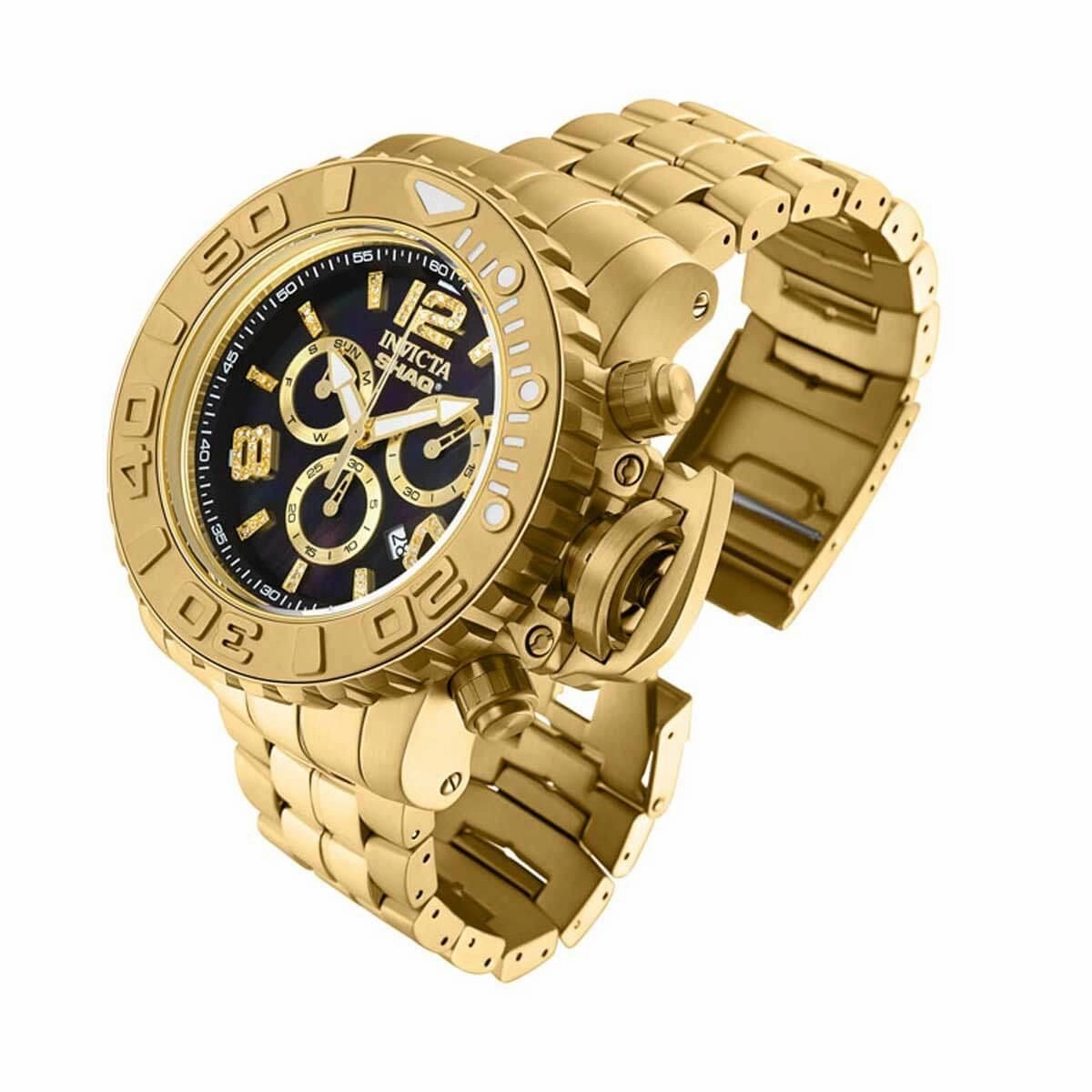 Invicta Men's Diamond Watch - Shaq Chronograph Black Dial Bracelet | 33718