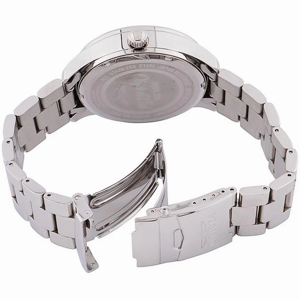 Invicta Men's Japanese Quartz Watch - Objet D Art Silver Dial Steel Bracelet | 35127