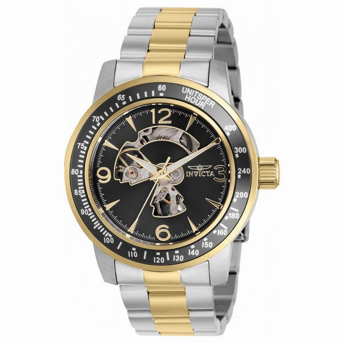 Invicta Men's Mechanical Watch - Specialty Skeleton Dial Two Tone Bracelet | 38560