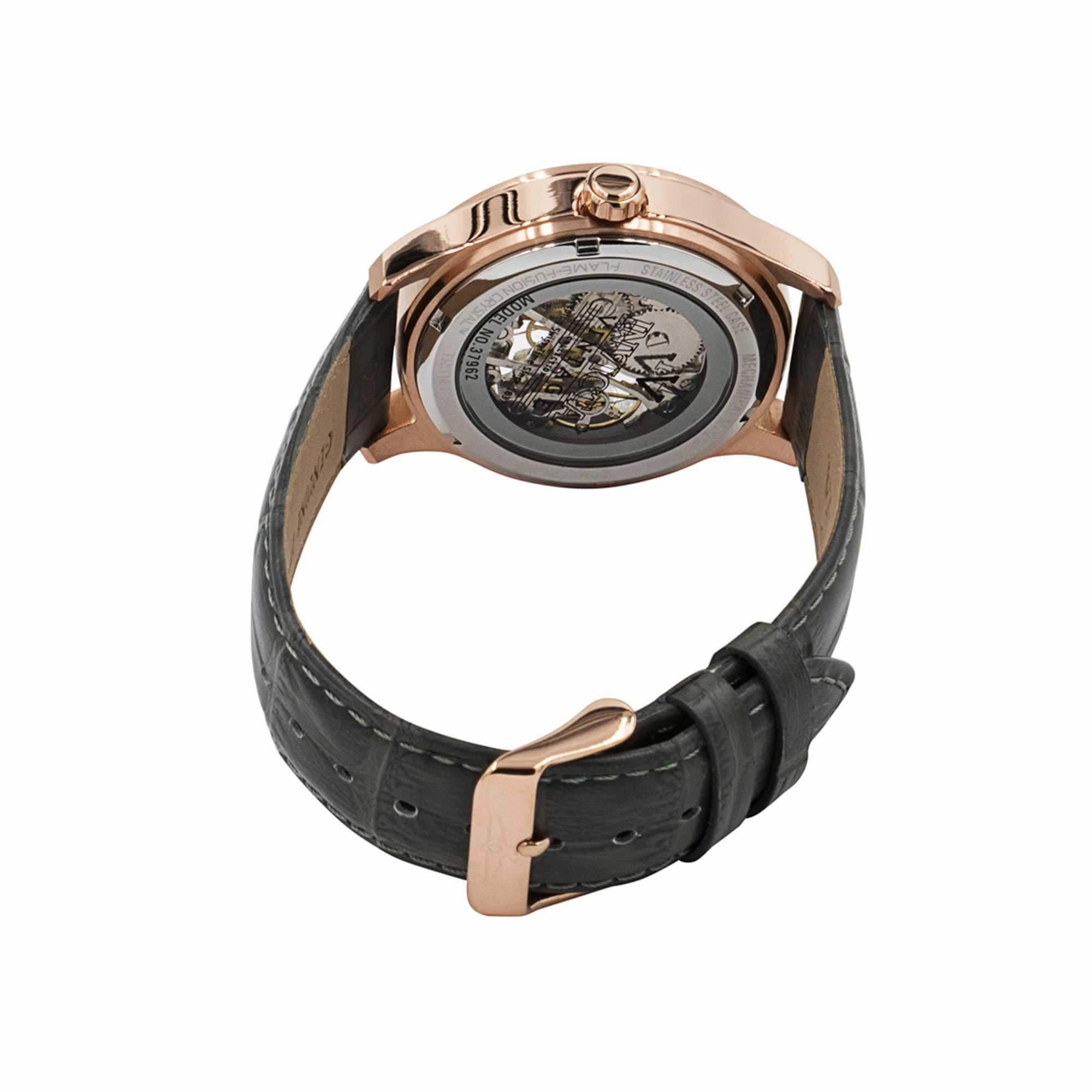 Invicta Men's Mechanical Watch - Vintage Black Skeleton Dial Rose Gold Case | 37962