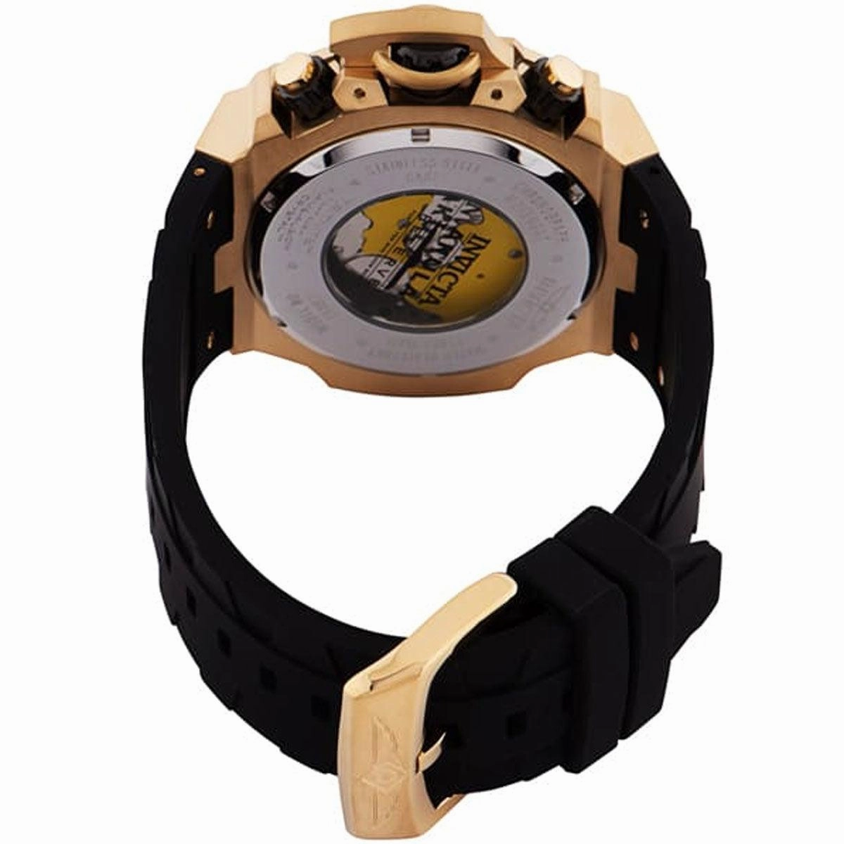 Invicta Men's Quartz Chronograph Watch - Akula Black Silicone Rubber Strap | 31897