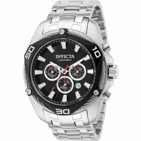 Invicta Men's Quartz Watch - Bolt Chronograph Silver Stainless Steel Bracelet | 38569