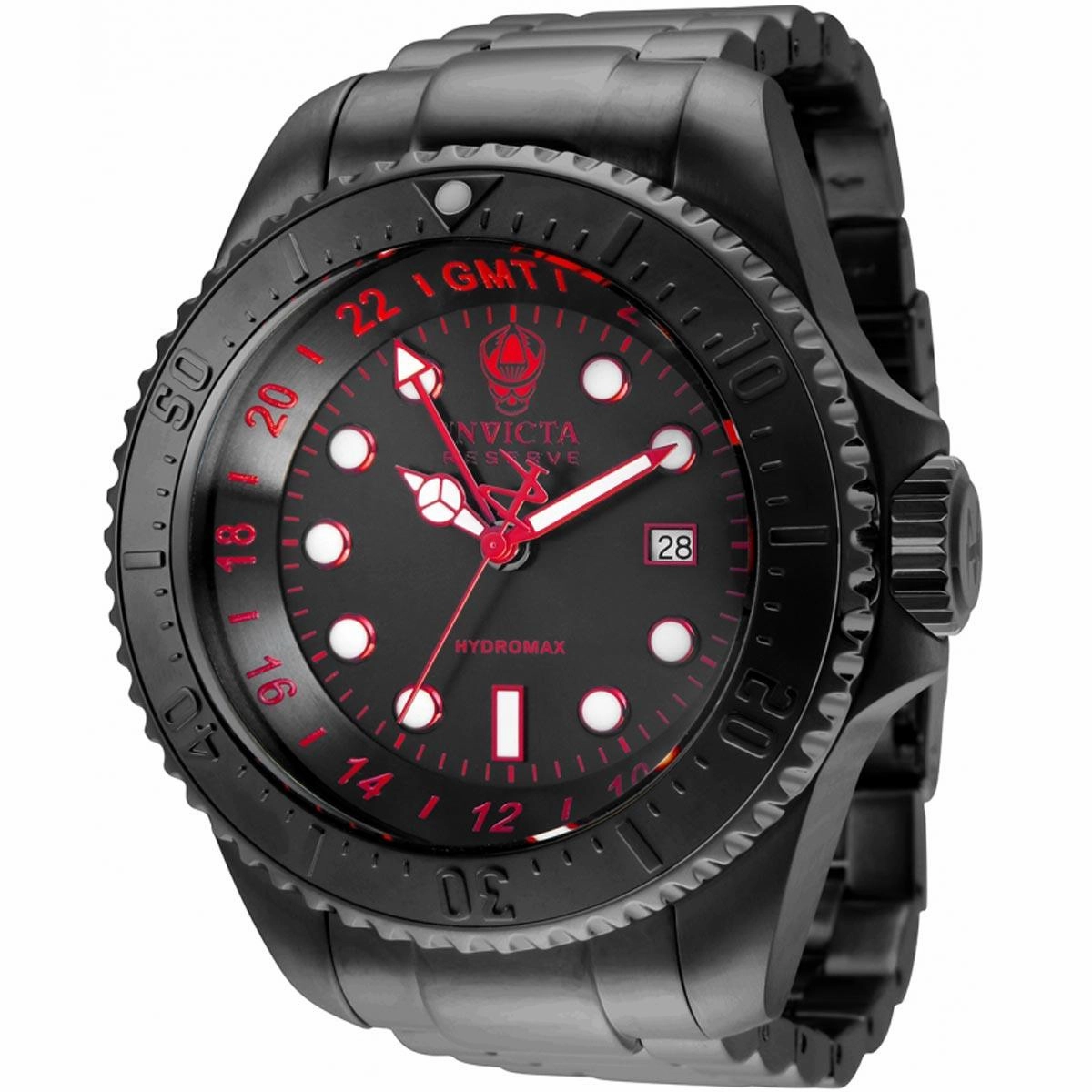Invicta Men's Quartz Watch - Hydromax Black Dial Stainless Steel Bracelet | 34146
