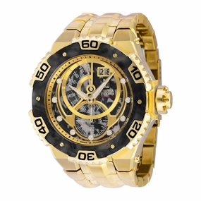 Invicta Men's Quartz Watch - Jason Taylor Black and Gold Tone Rotating Bezel | 38255
