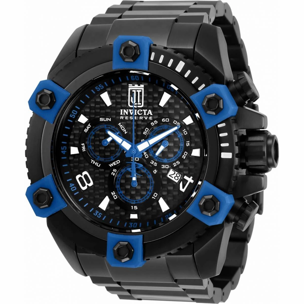 Invicta Men's Quartz Watch - Jason Taylor Chronograph Black Steel Bracelet | 33992