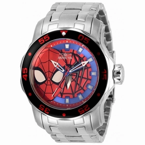Invicta Men's Quartz Watch - Marvel Spiderman Silver Tone Steel Bracelet | 32418