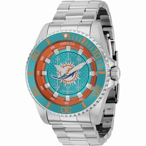 Invicta Men's Quartz Watch - NFL Miami Dolphins Stainless Steel Bracelet | 36947