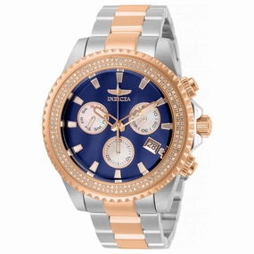Invicta Men's Quartz Watch - Pro Diver Chronograph Blue Dial TT Bracelet | 31732