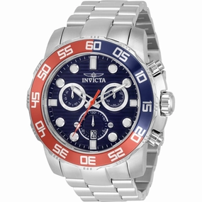 Invicta Men's Quartz Watch - Pro Diver Scuba Chronograph Blue Dial Bracelet | 33298