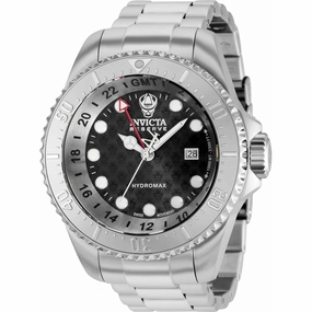 Invicta Men's Quartz Watch - Reserve Hydromax GMT Black Dial Steel Bracelet | 37217