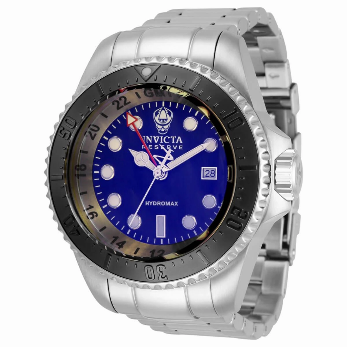Invicta Men's Quartz Watch - Reserve Hydromax Silver Tone Steel Bracelet | 33495
