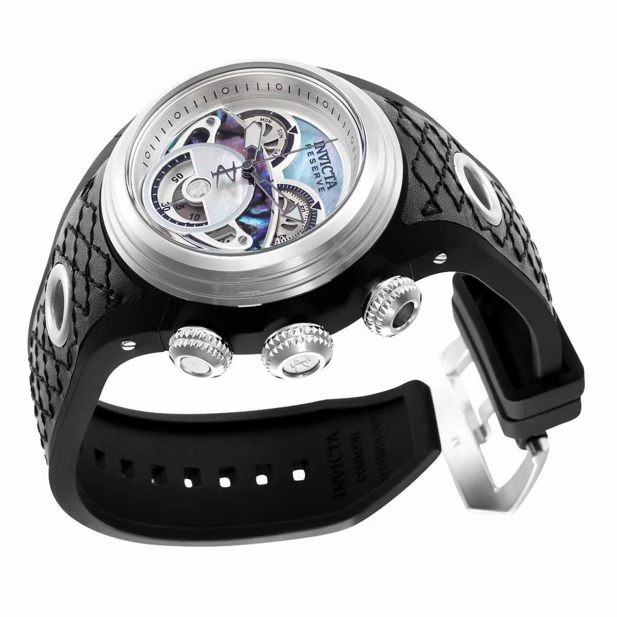 Invicta Men's Quartz Watch - Reserve S1 Chronograph white mop dial strap | 38875